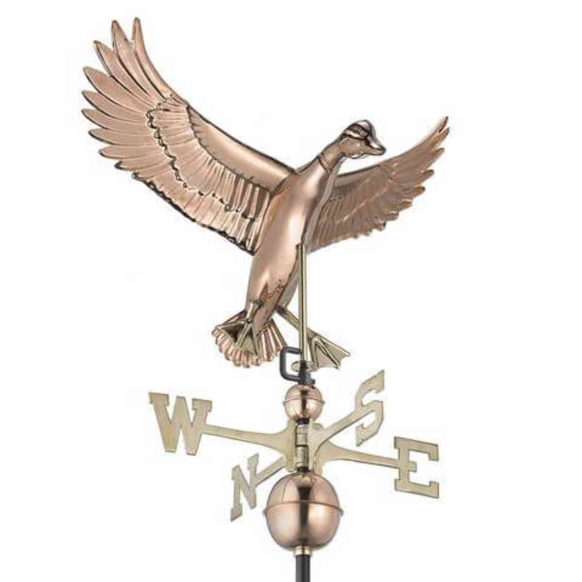 Large Copper Landing Duck Farm House Weathervane